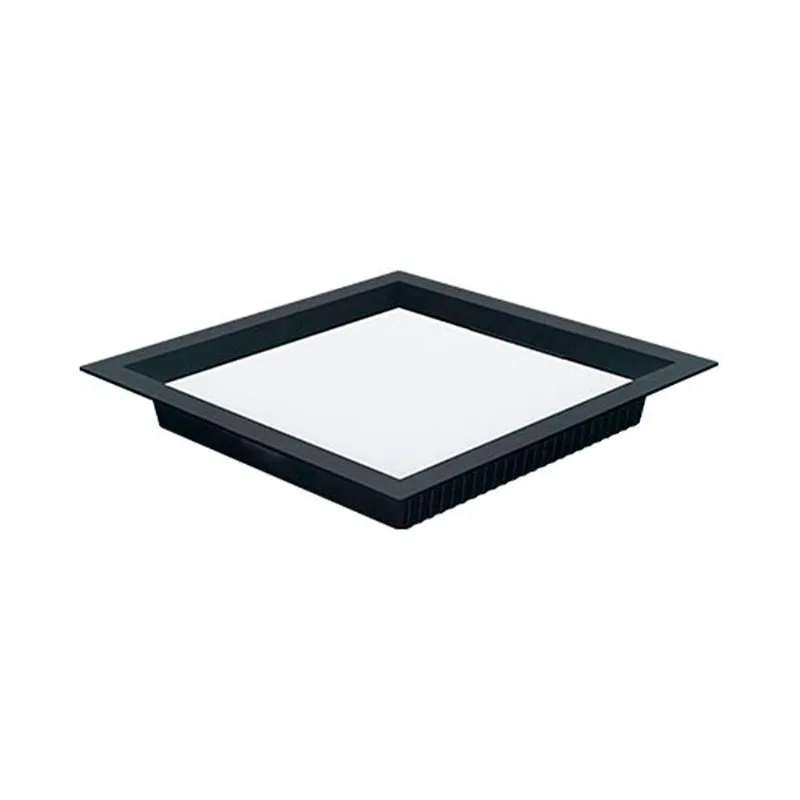 Painel De Led Nordecor Quadrado Kais De Embutir Recuado 24w Bivolt Preto 4000k Luz Neutra 4215 - NORDECOR