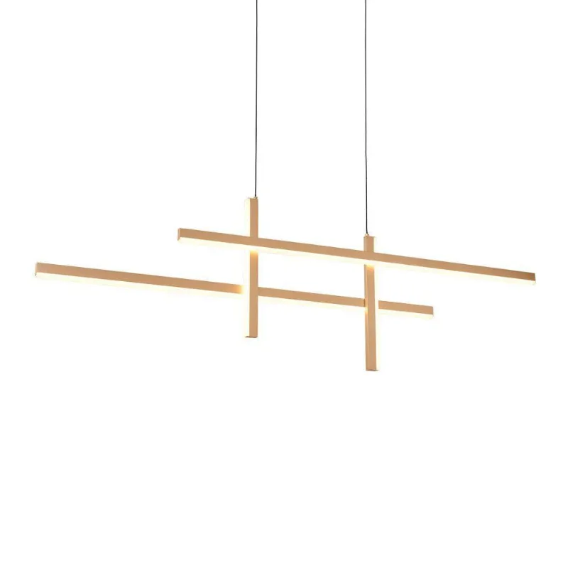 Lustre Pendente Nordecor Ashi 2790 Preto - Ouro Champagne Led Bivolt Preto - Ouro Champagne 2790 - NORDECOR