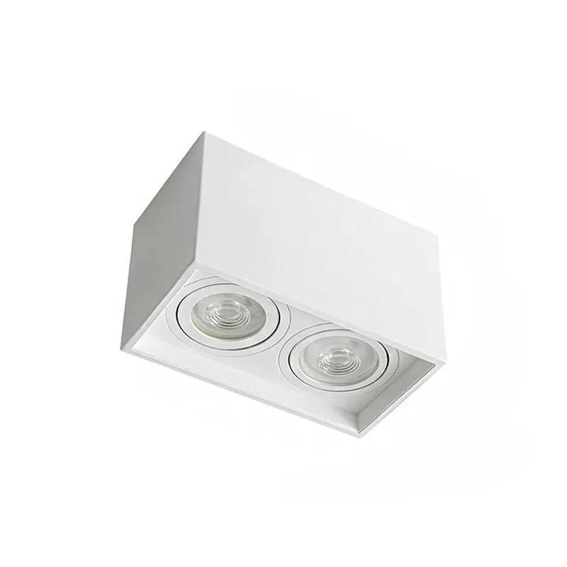 Spot de Sobrepor Recuado Loyo Up Duplo para 2 Lâmpadas PAR20 E27 Branco Nordecor Iluminação Spot de Sobrepor Recuado Loyo Up para 2 Lâmpadas PAR20 E27 Branco Nordecor Iluminação