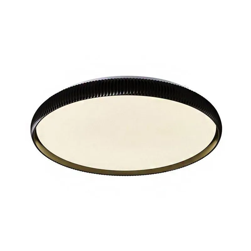 Plafon De Led Embutido Rond 90037 52cm Dimerizável Preto Bivolt Nordecor Iluminação
