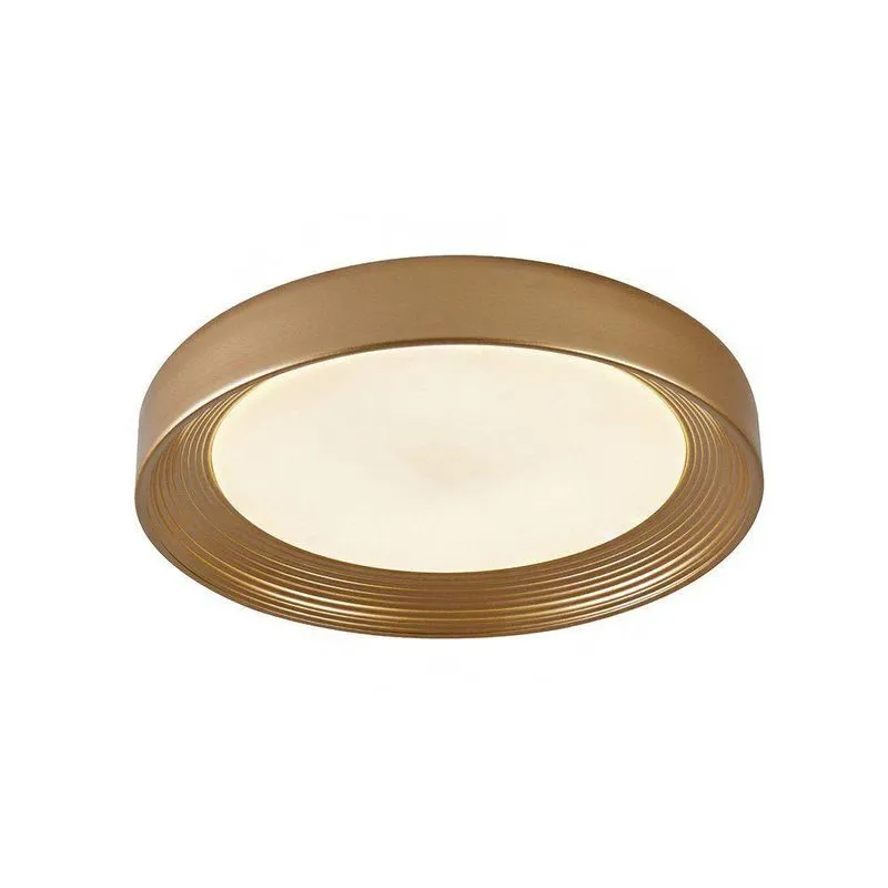 Plafon Led Veta 90021 Dimerizável Dourado Fosco Bivolt Nordecor Iluminação