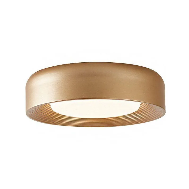 Plafon Led Veta 90020 Dimerizável 40cm Dourado Fosco Bivolt Para Teto Nordecor Iluminação