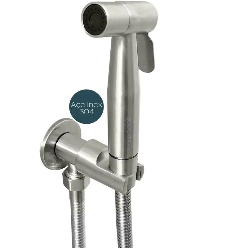 Ducha Higienica Inox 304 Fosco 1/4 De Volta Mangueira 1,5m