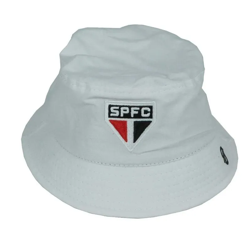 Chapéu São Paulo Bucket Spfc Tricolor - Licenciado Branco