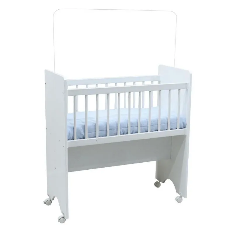 Mini Berço Portátil Moisés Varias Cores Com Colchão E Rodinhas Com Trava - Branco Branco