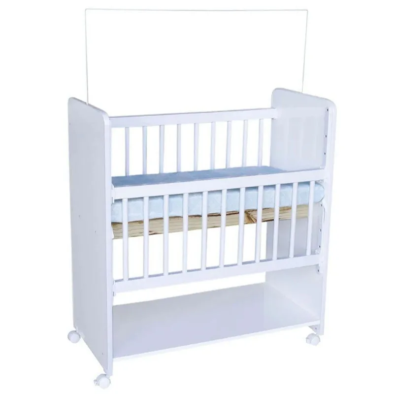 Mini Berço New Baby Bed Side Grade Móvel + Colchão Branco
