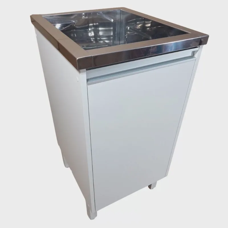 Tanque Lavanderia Inox 23L Plus Balcão mdf Entregue Montado