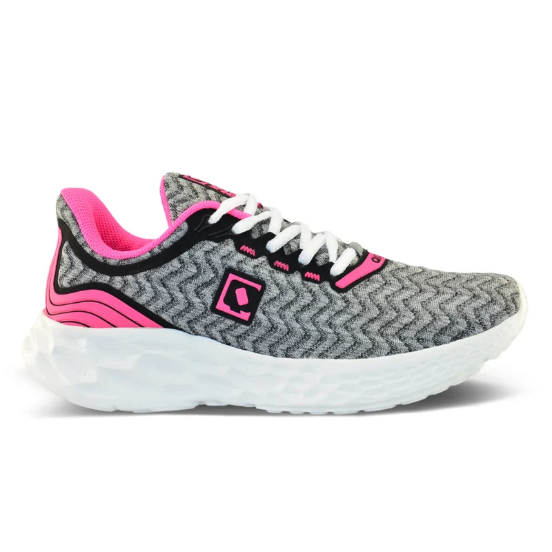 Tênis Qix Soft Jogging Series Cinza Pink / 38