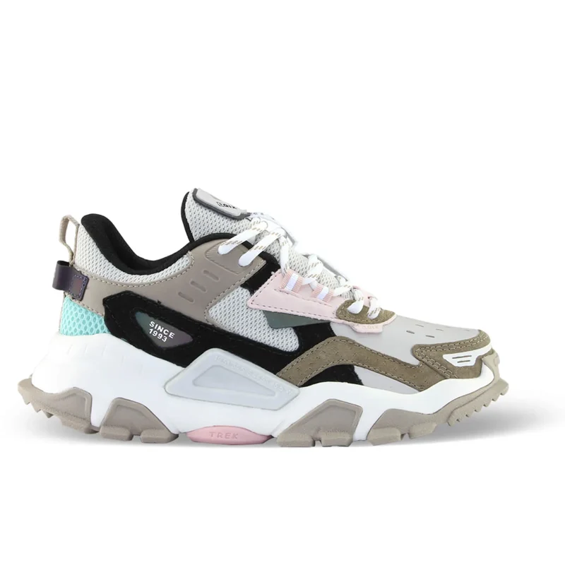 Tênis Qix Trek Urban Hiking Bege e Rosê 35