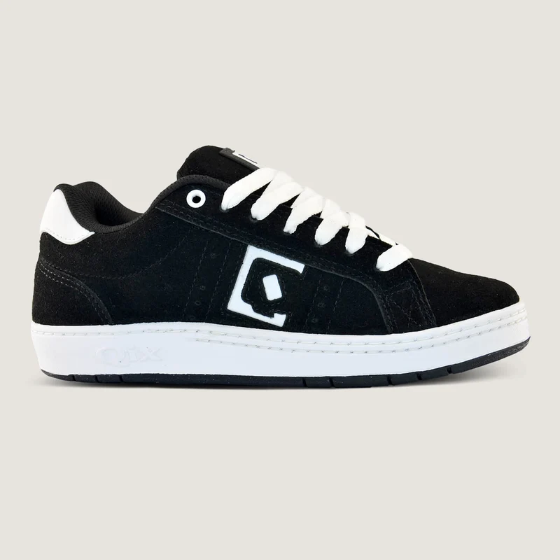 Tênis QIX Skate Combat Suede Preto e Branco 34