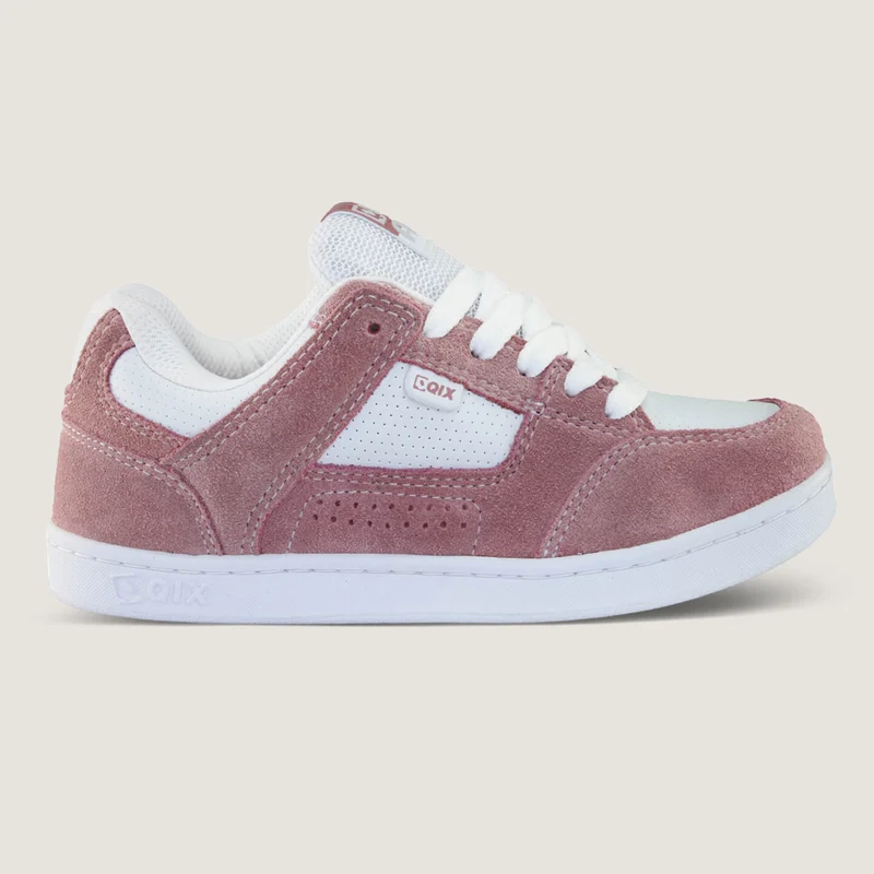Tênis Qix AM Skate confort Branco e Rosa 37