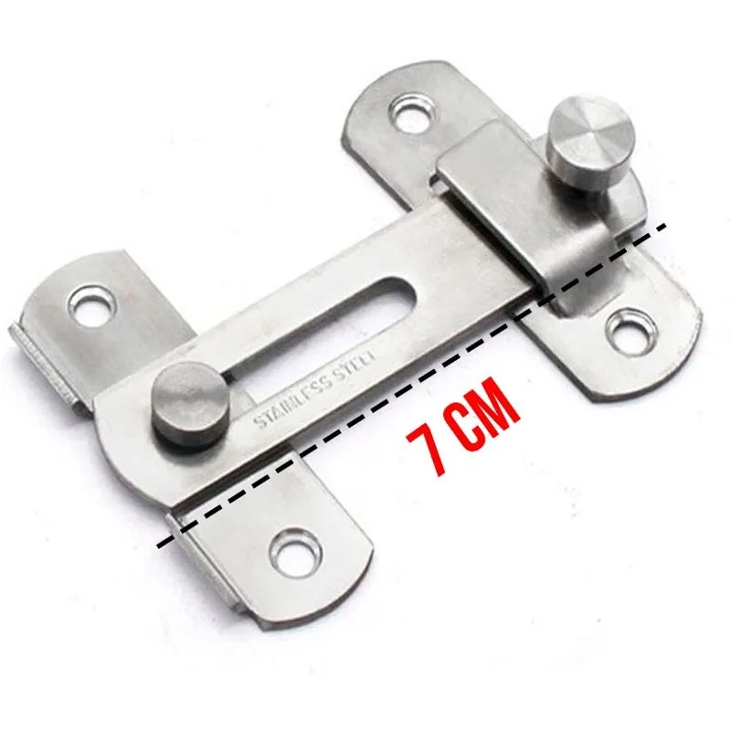 Trava de Segurança 7 cm. para Porta + 4 parafusos ID-8156T