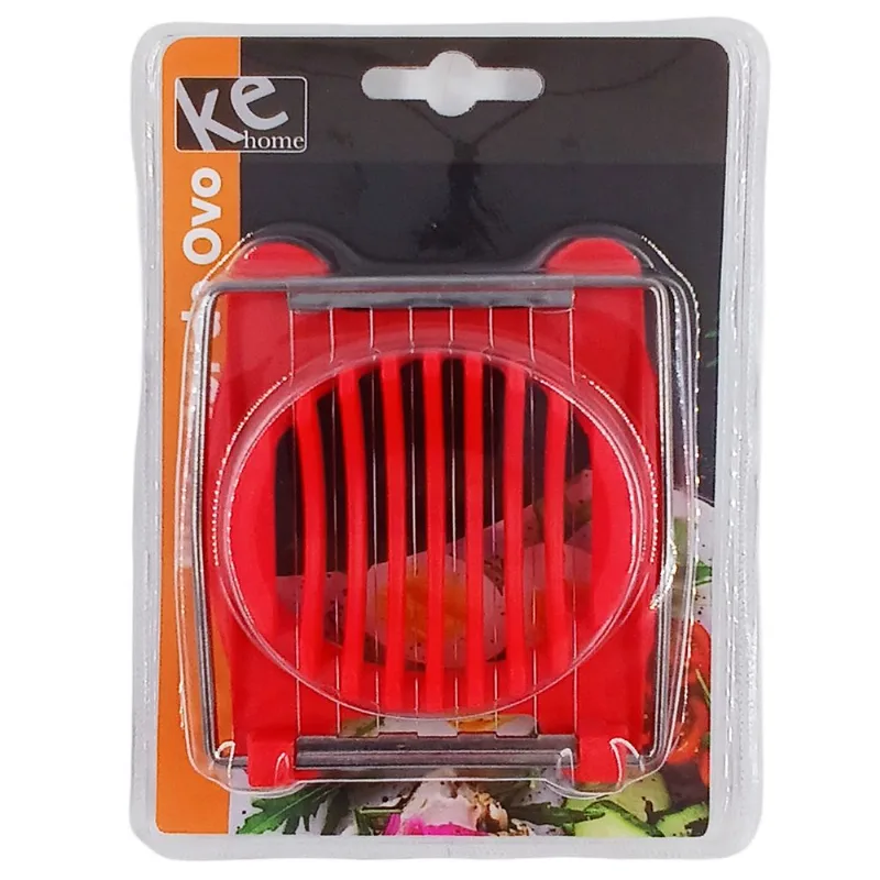 Cortador de Ovo em Plastico Kehome-Vermelho