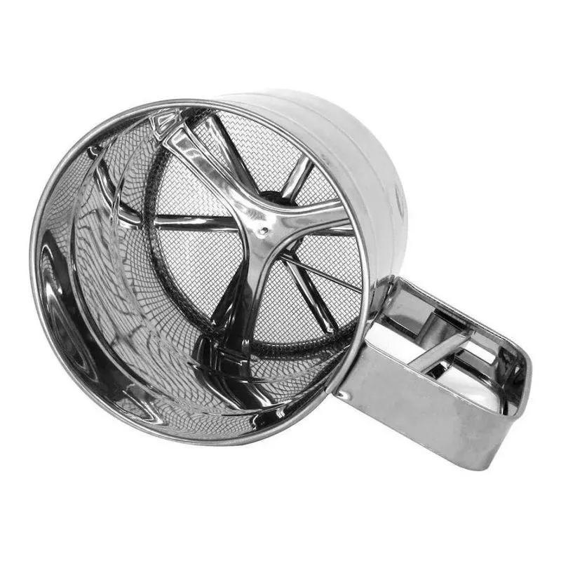 Povilhador Inox Caneca de Gatilho Farinha Açucar Chocolate Manual Ke Home 6271