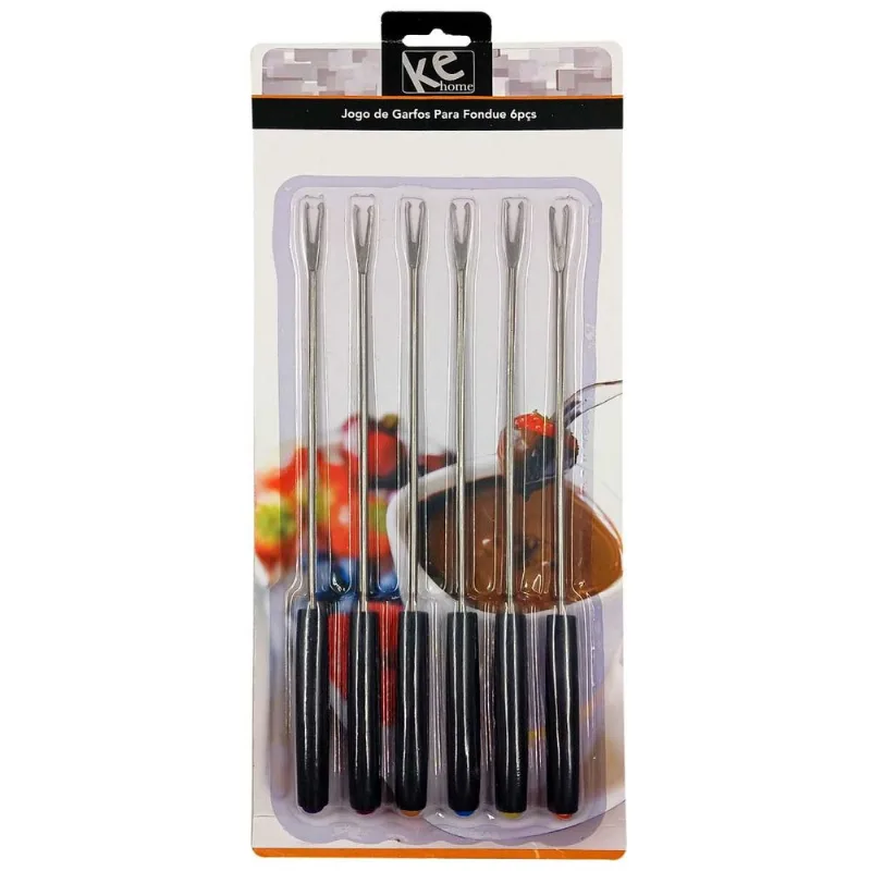 Jogo de Garfos P/ Fondue 6 Peças em Aço Inox Kehome