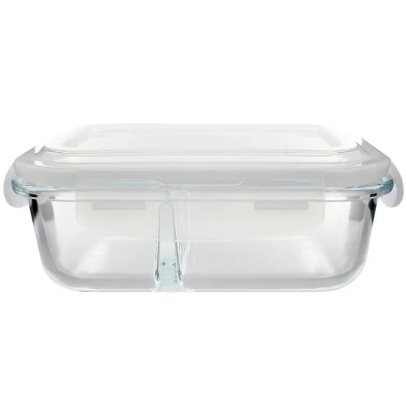 Pote Hermético C/ Divisória 640ml em Vidro Kehome