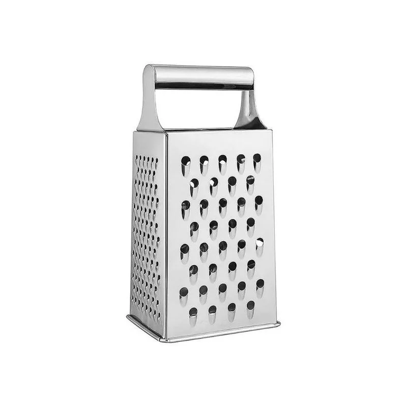 Ralador Manual 4 Faces Com Alça Para Queijo E Legumes Em Aço Inoxidável Prata Ke Home