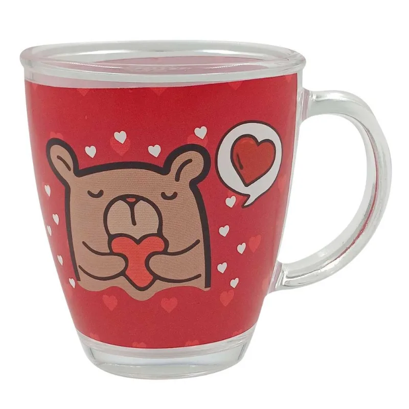 Caneca Ursinhos 380ml em Vidro Kehome-Modelo 1