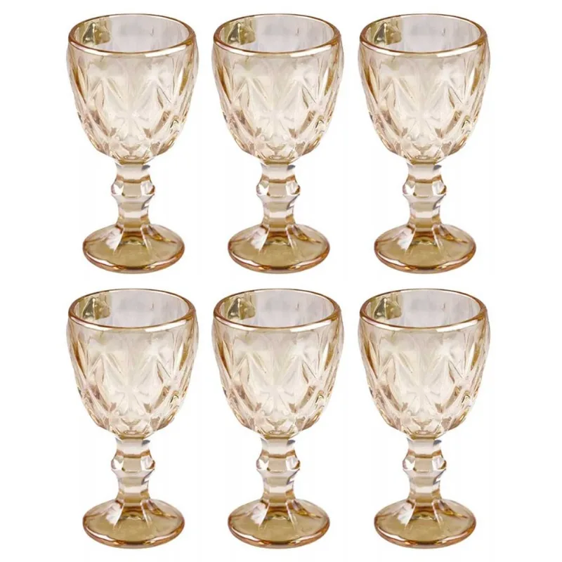 Jogo de Taças P/ Licor Diamond 6 Peças 50ml em Vidro Kehome