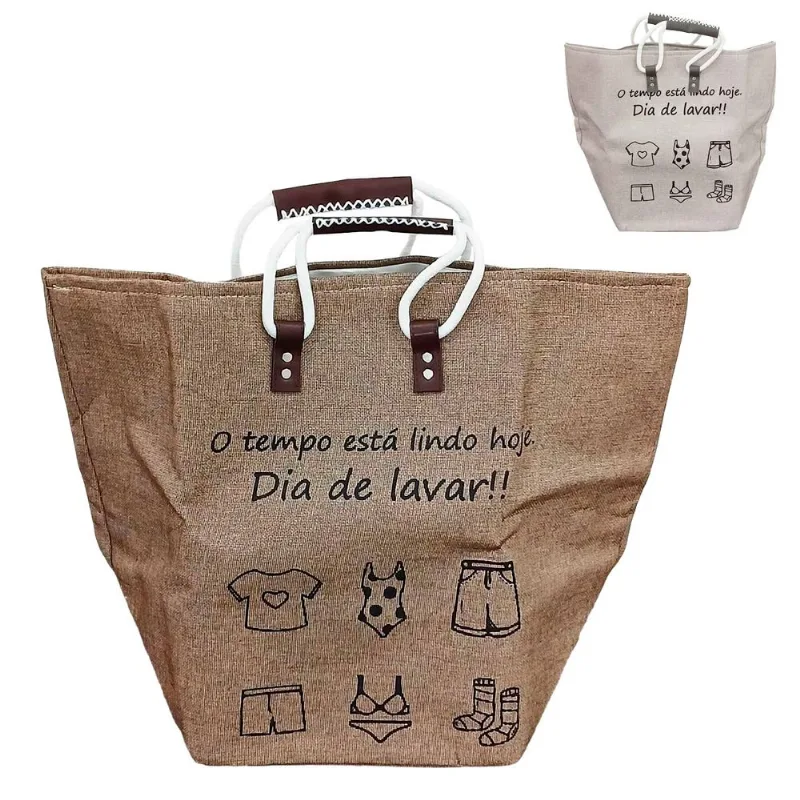 Cesta Organizador C/ Alça 44x31cm em Poliéster Kehome-Modelos Sortidos