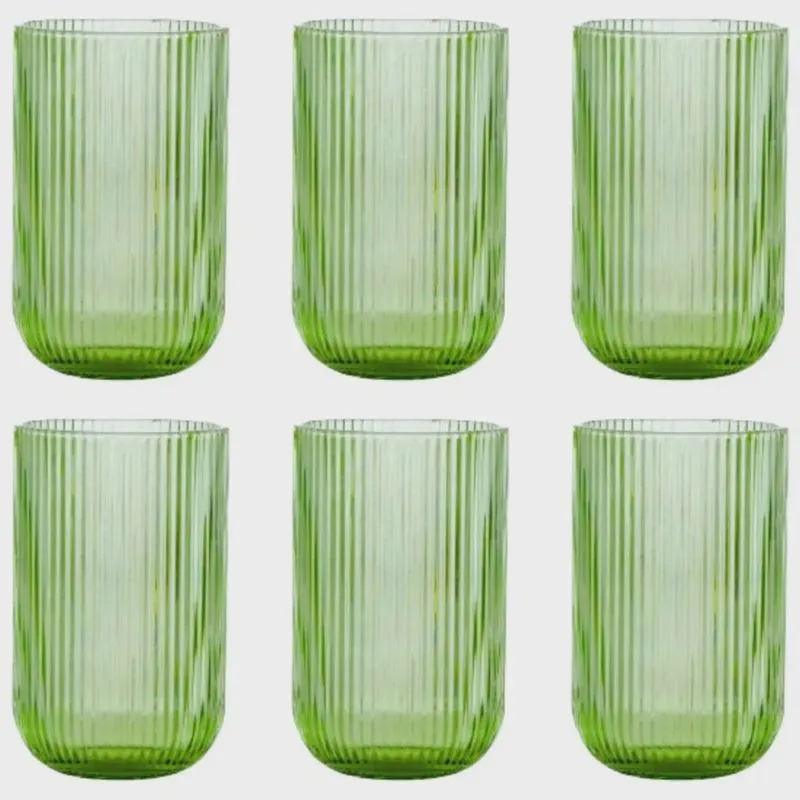 Conjunto 6 Copos Versalhes Verde 460ml 88314 - Ke Home