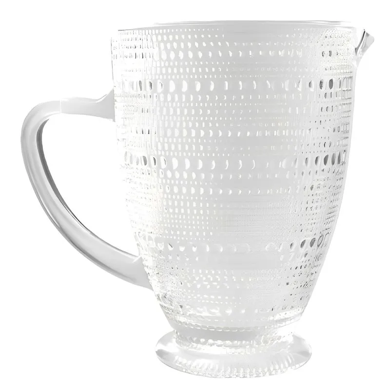 Jarra De Vidro Transparente Pérola Para Água Ou Suco 1370 Ml