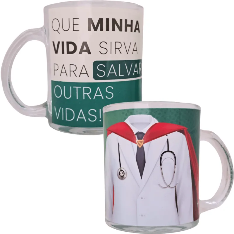Caneca Lux Profissões Medicina 330ml - Modelos Sortidos