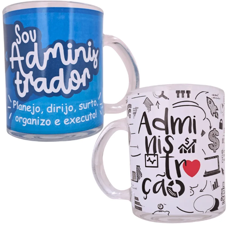 Caneca Lux Profissões Administração 330ml - Modelos Sortidos