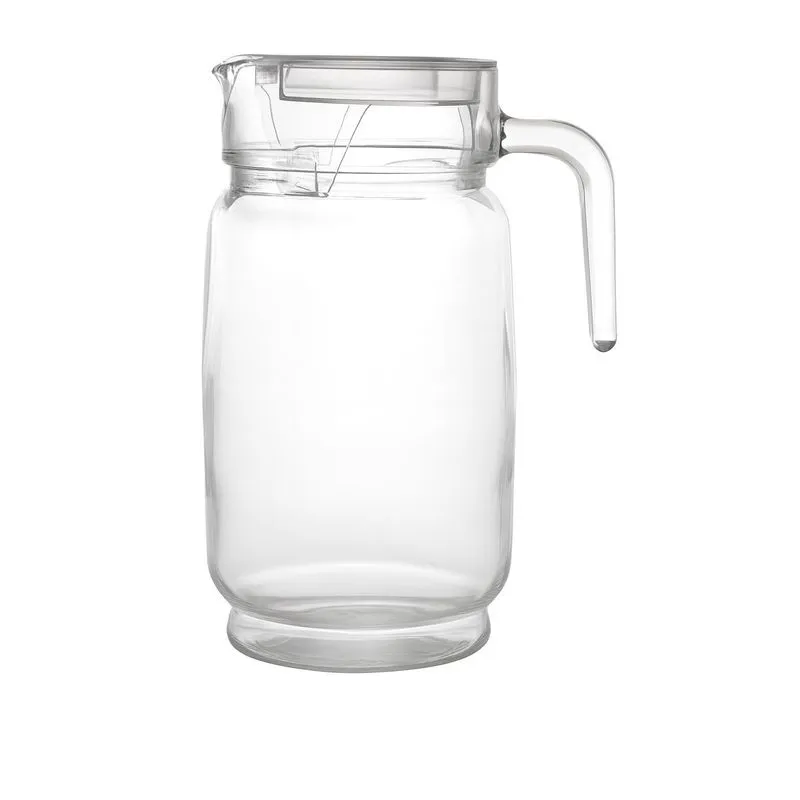 Jarra Lanty Clear Vidro Refresco Chá Água Com Tampa 2 L