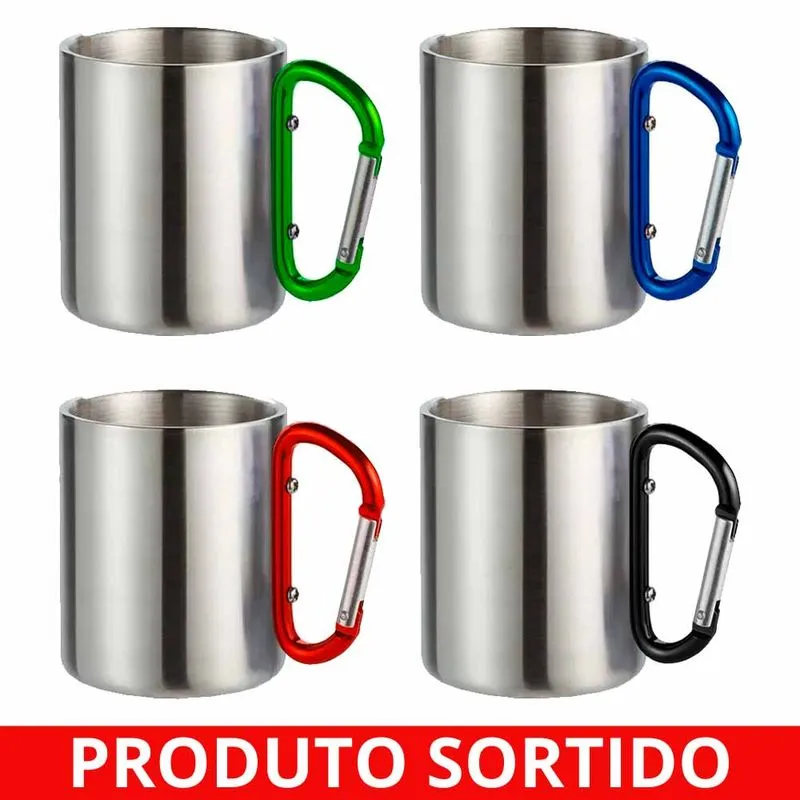 Caneca 220ml com Alça Metal Sortido 9498 Kehome - UN
