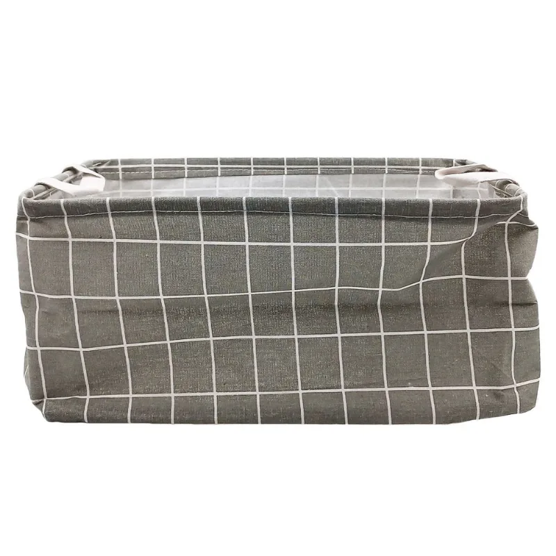 Caixa Organizadora C/ Alça 38x26cm em Poliéster Kehome-Cinza