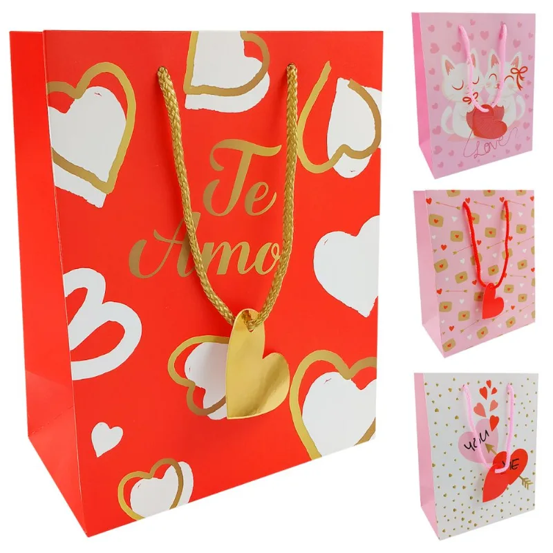 Sacola P/ Presente Amor 18x23cm em Papel Kehome