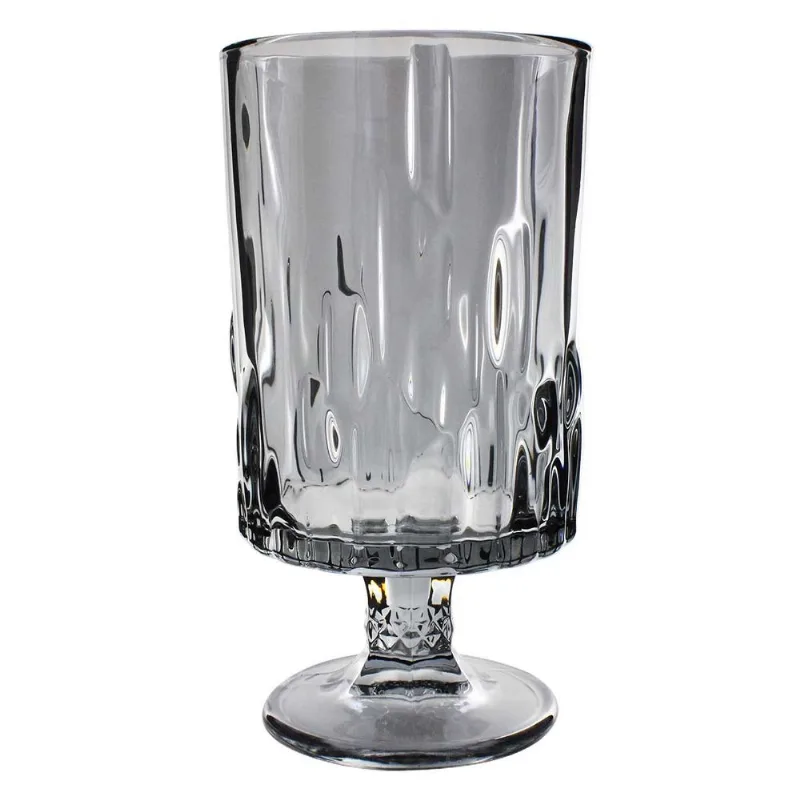 Vaso Decorativo Netuno Titânio 10x18,7cm em Vidro Kehome