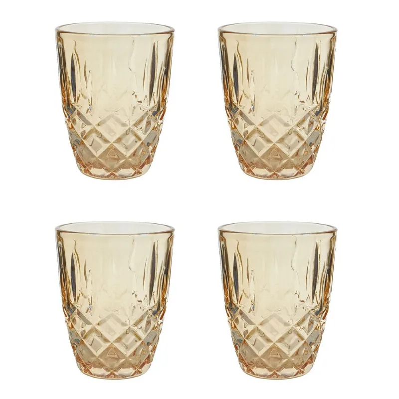 Jogo de Copos Louvre 280ml 4 Peças em Vidro Kehome
