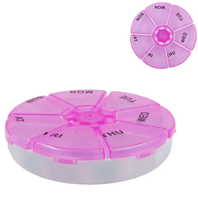 Porta Comprimido 0,2x8cm em Plástico Kehome-Rosa