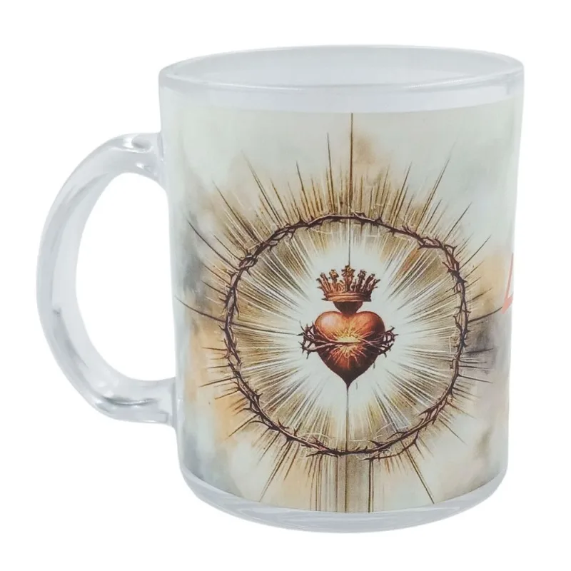 Caneca Religiosa 330ml em Vidro Kehome
