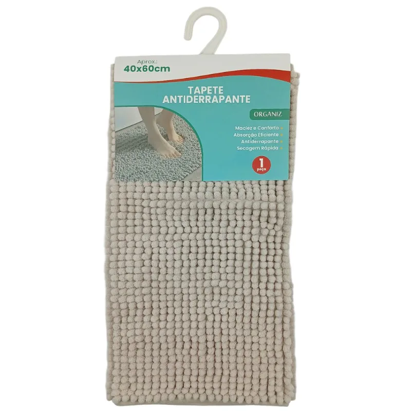 Tapete Antiderrapante 40x60cm em Poliéster Kehome