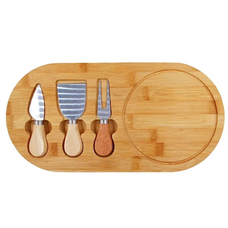 Kit Tábua P/ Frios 4 Peças 36cm em Bambu Kehome