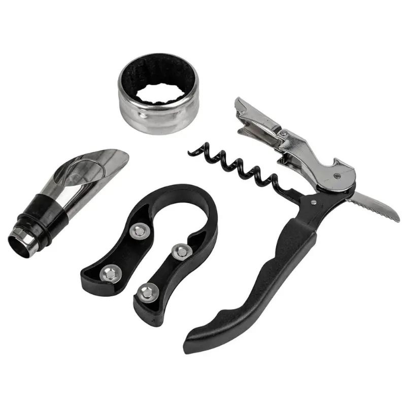 Kit Acessorios P/ Vinho 4 Peças em Metal Kehome Kit Acessorios P/ Vinho 3 Peças em Metal Kehome