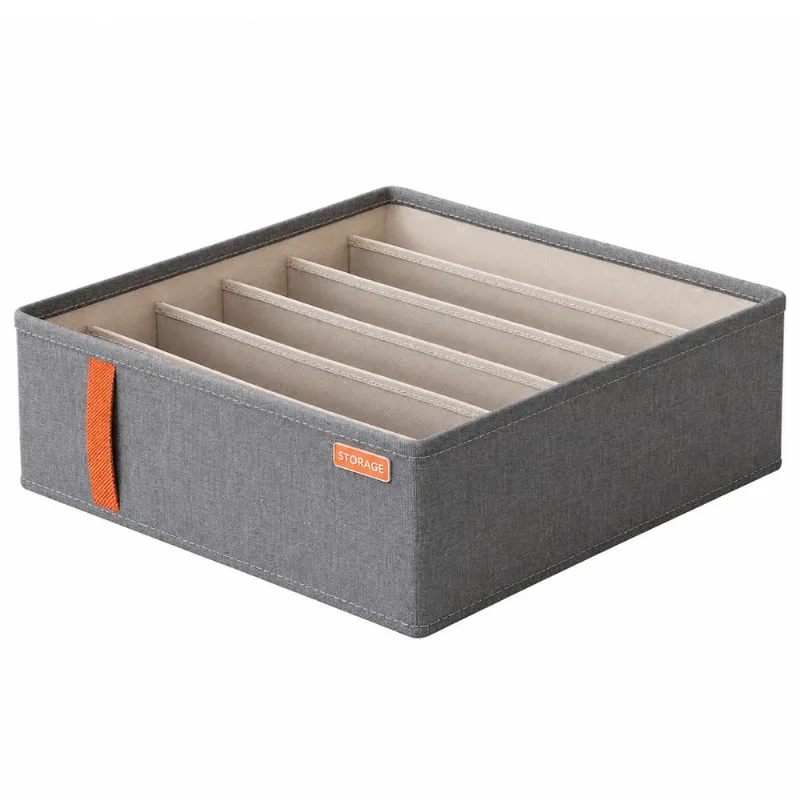 Organizador Multiuso C/ 6 Divisórias 33x32x11cm em Poliéster Kehome