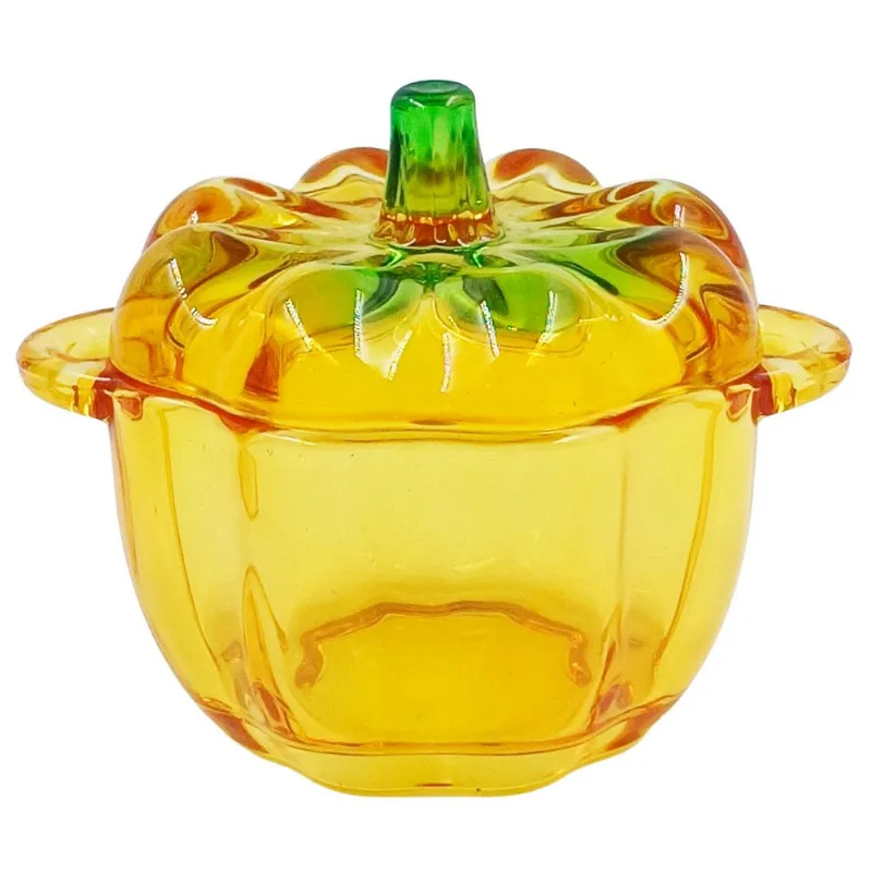 Potiche Decorativo Pumpkin 5x7cm em Vidro Kehome