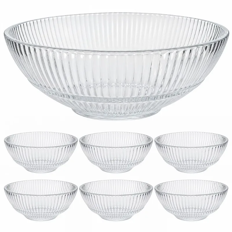Kit Saladeira 7 Peças 1650ml em Vidro Kehome
