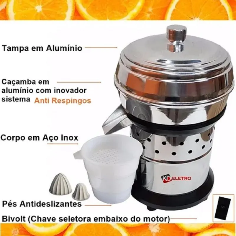 Extrator Espremedor De Frutas Em Inox P 500w Potencia Cr