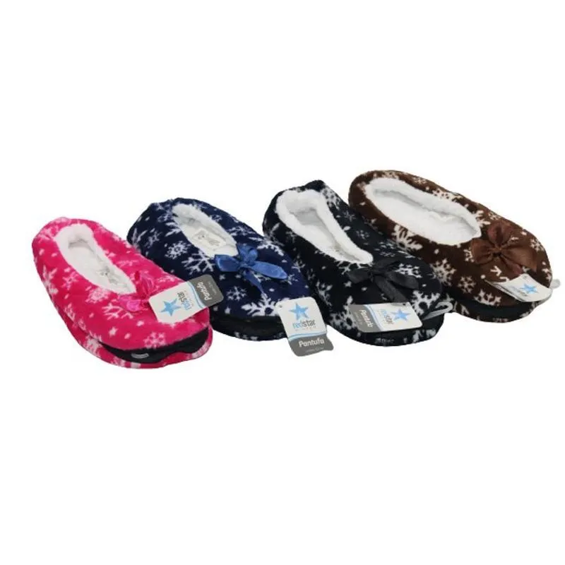 Pantufa Personalizada Com Flocos De Neve 36/41 - Sortido