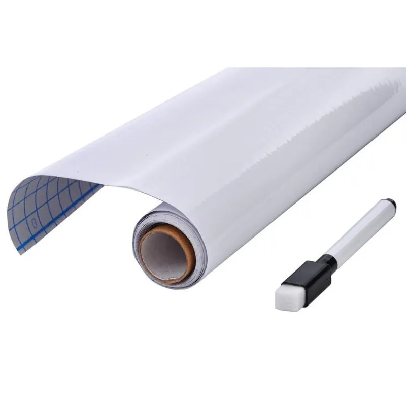 Adesivo Plástico Quadro Branco Com Marcador 2 Metros 45 Cm