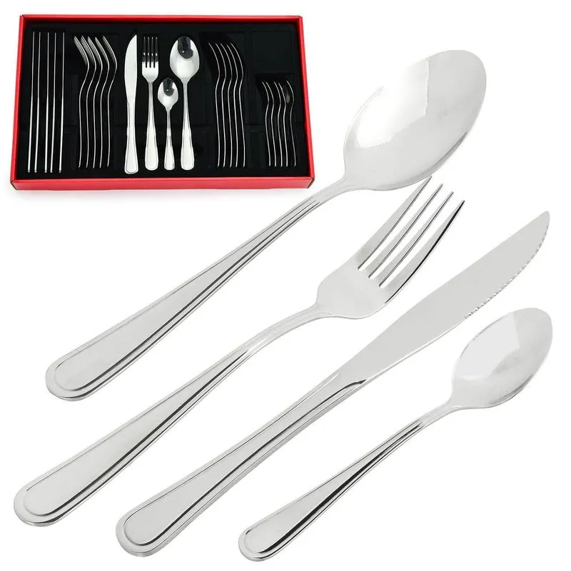 Conjunto De Talheres De Inox Breeze 24 Peças Luxo Brilho