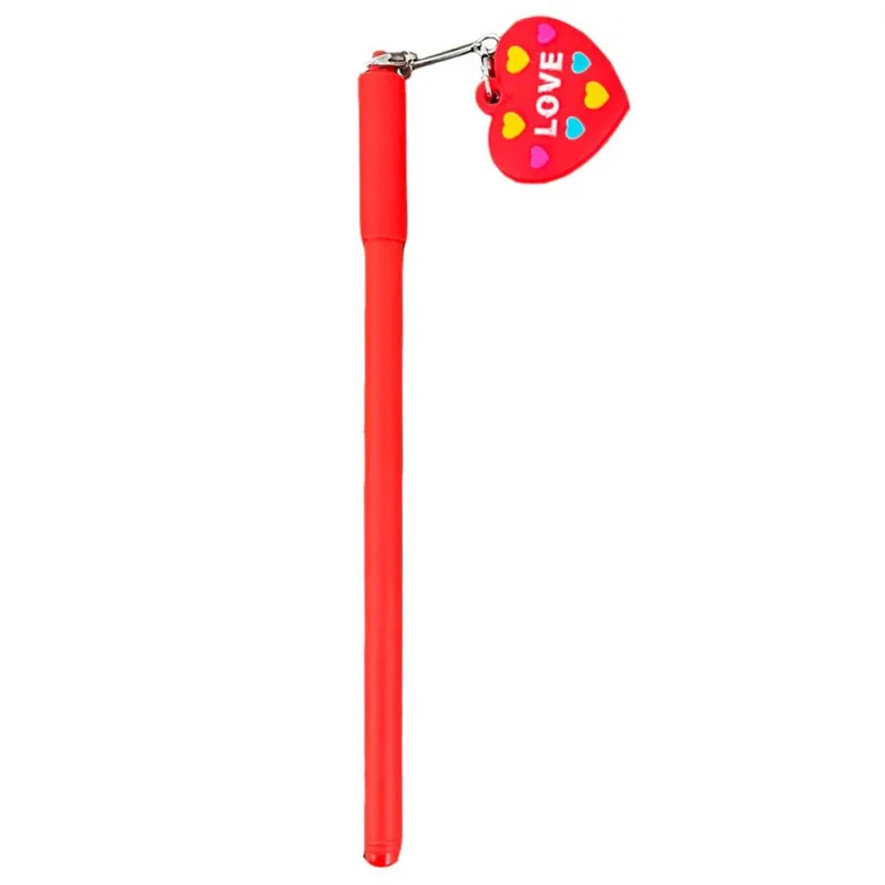 Caneta Esferográfica Coração 16,5cm em Plástico Wincy-Vermelho