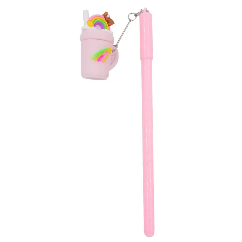 Caneta Milk Shake 16cm em Plástico Wincy-Rosa Escuro