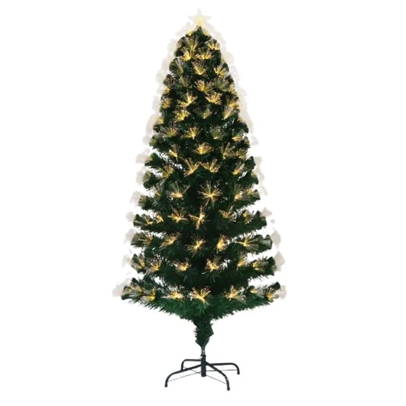 Arvore De Natal Rutilo Fibra Optica 1,80m 200 Leds 200 Galhos - Wincy