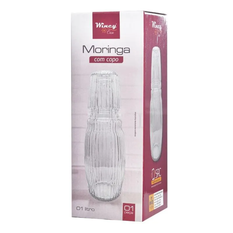 Moringa Com Copo De Vidro De 1L
